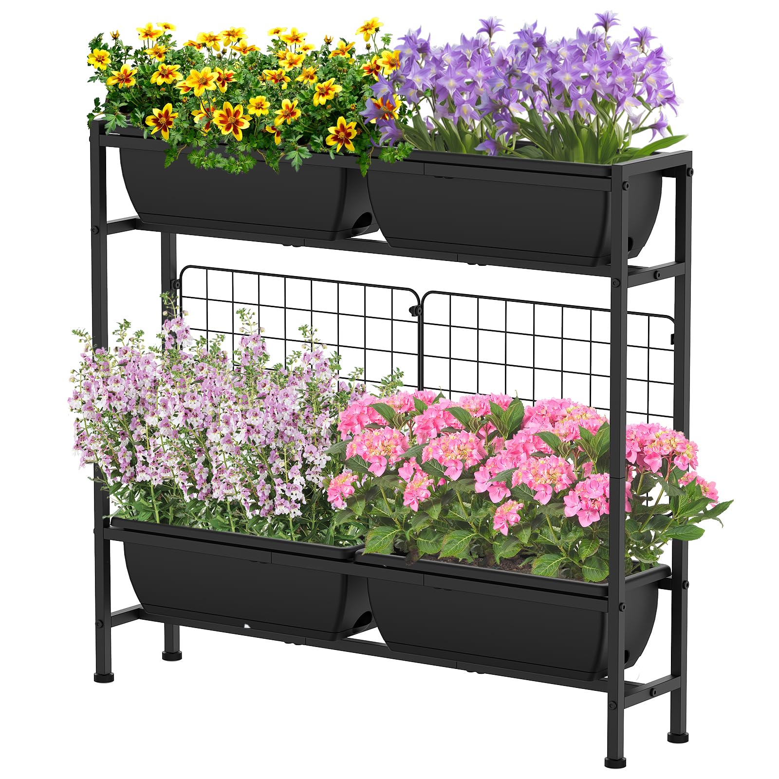 CADUKE raised garden bed with legs, front view for stable balcony gardening