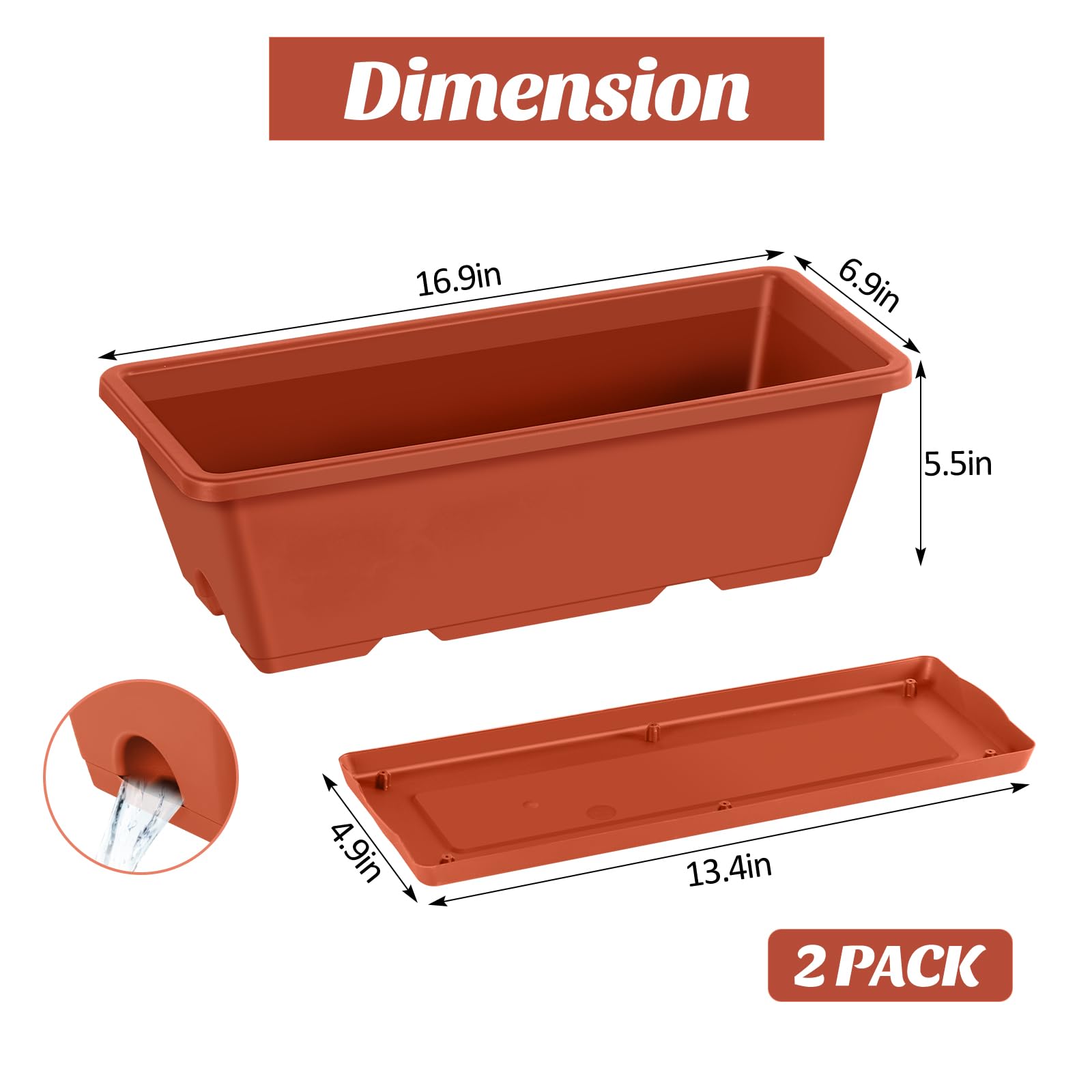 CADUKE red finish enhances curb appeal and garden ambience.