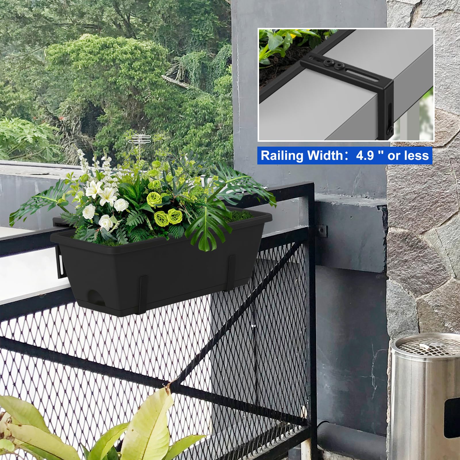 CADUKE removable drainage tray helps manage watering and prevent leaks.