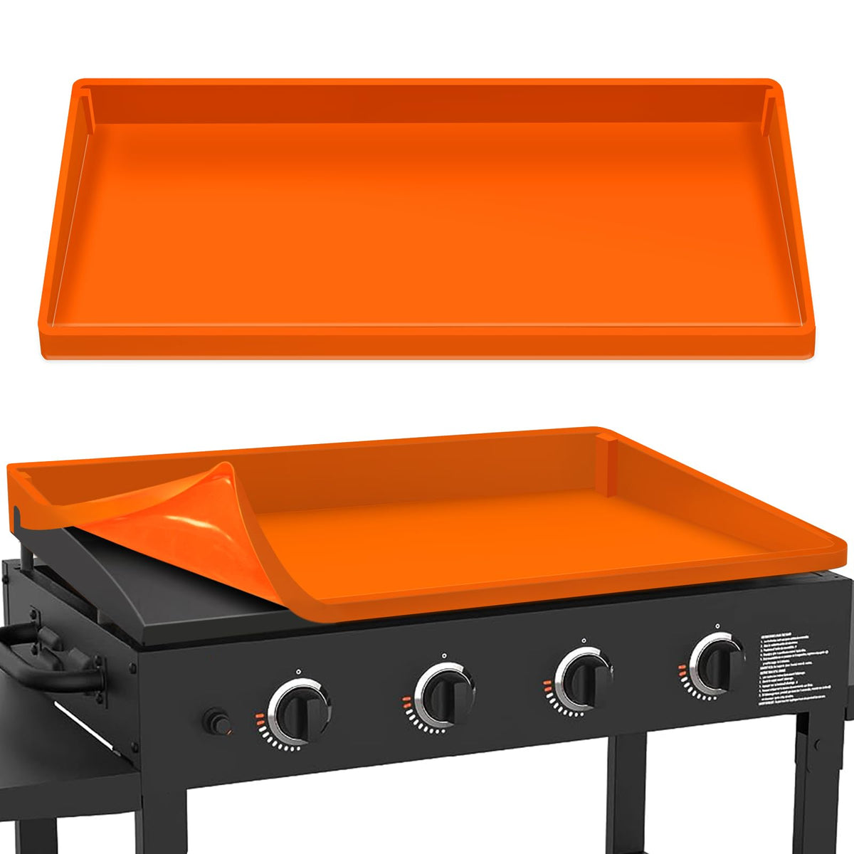 Cadya 36-inch griddle mat with full-wrap edge protects Blackstone from debris.