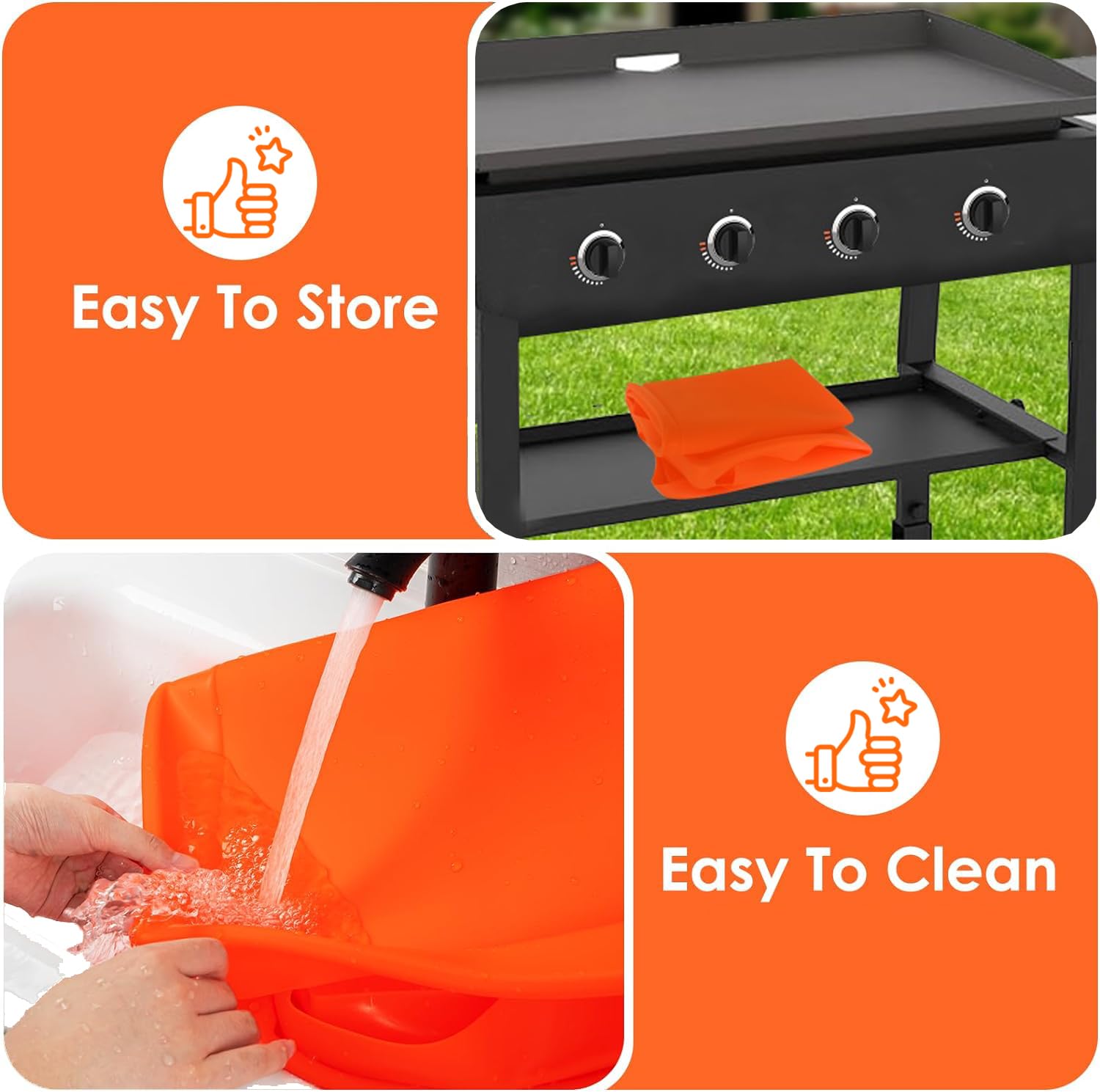 Not for cooking; mat protects during storage and humidity exposure