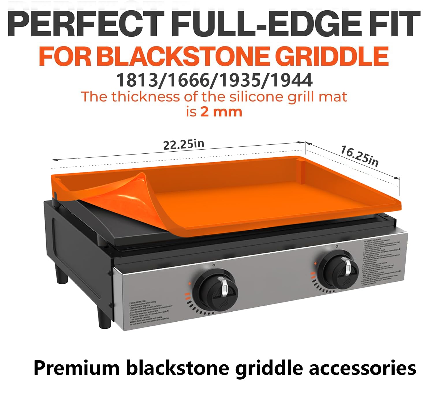 Cadyaw griddle mat under lid stays put reducing gaps during cooking