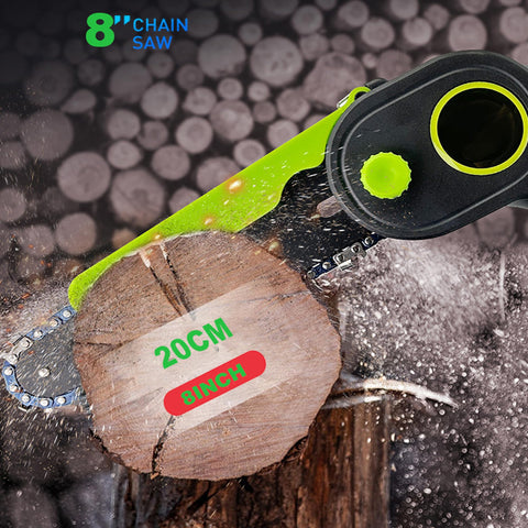 CaeyBrye mini chainsaw chain with 1/4 LP pitch enables smooth cuts.