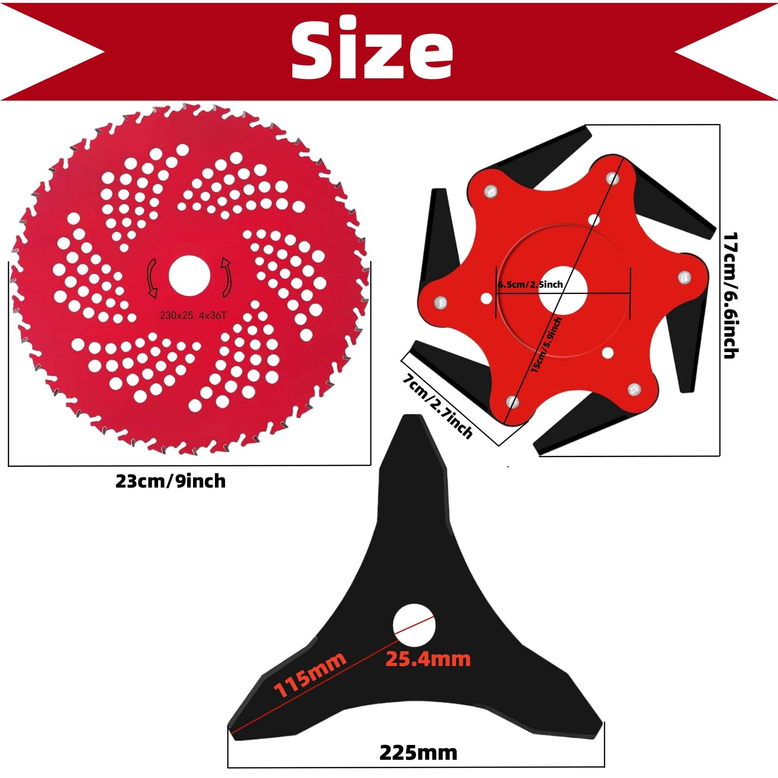 CAFEZAYO carbide blade 36 teeth for dense weeds and small trees