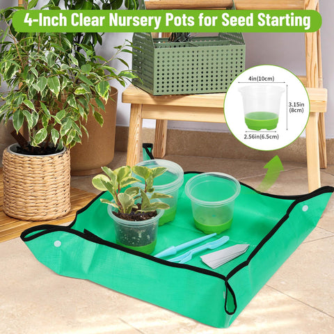 Caffox clear-view pots enable easy observation of roots and moisture.