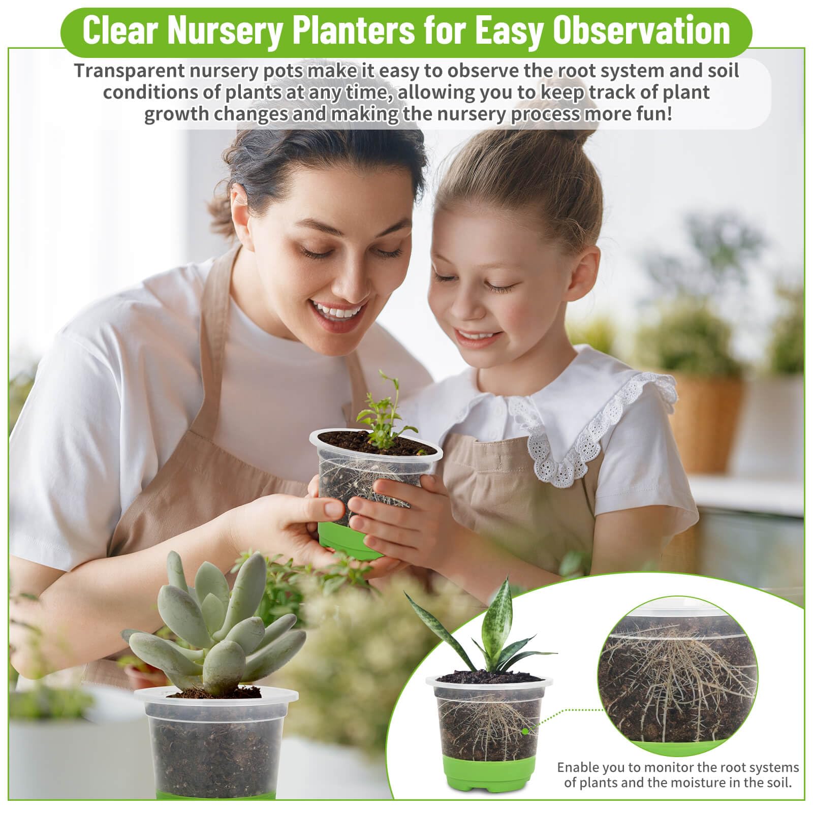 Caffox gardening gloves protect hands while handling soil and seedlings.