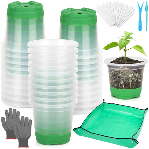 Caffox seedling pots with silicone base for easy transplanting and gentle root handling
