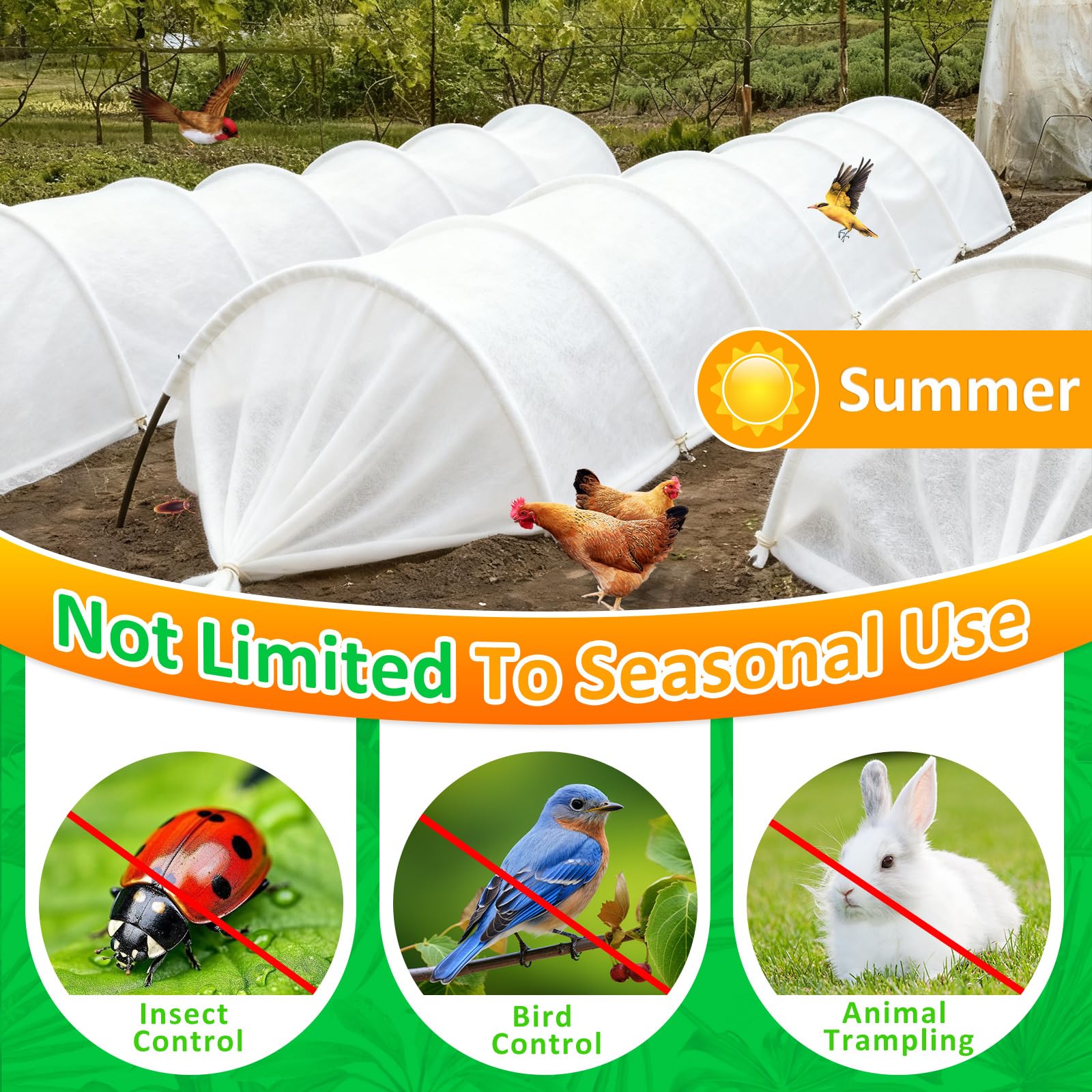 Cahomo elevated-bed cover protecting vegetables during winter