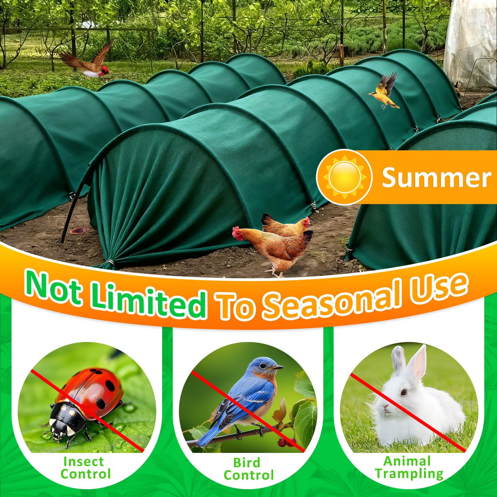 Cahomo UV-treated frost cloth resists sun damage for summer use