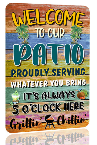 CAHUNXIE porch wall decor tin sign 8x12 enhances backyard ambiance and beachy vibes