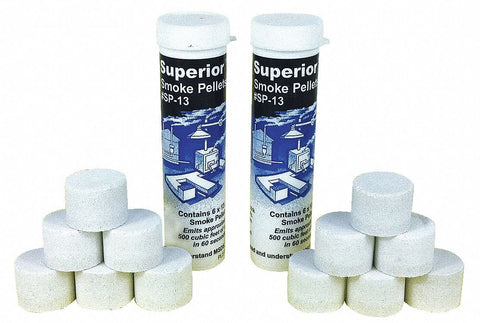 CAI Superior Smoke pellets in packaging for airflow testing and leak detection.