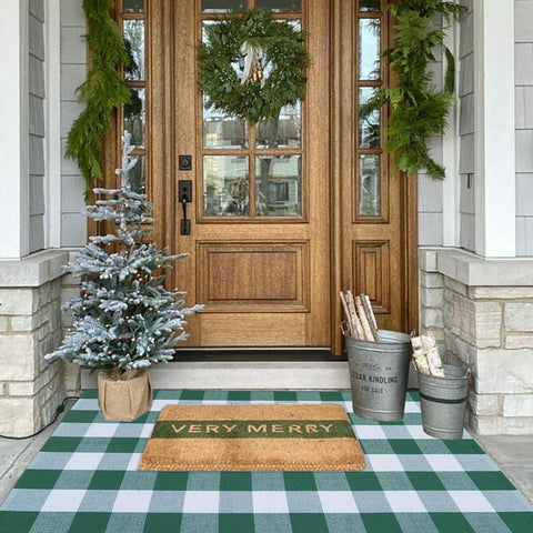 CAINANEL welcome doormat layered rug creates warm first impression