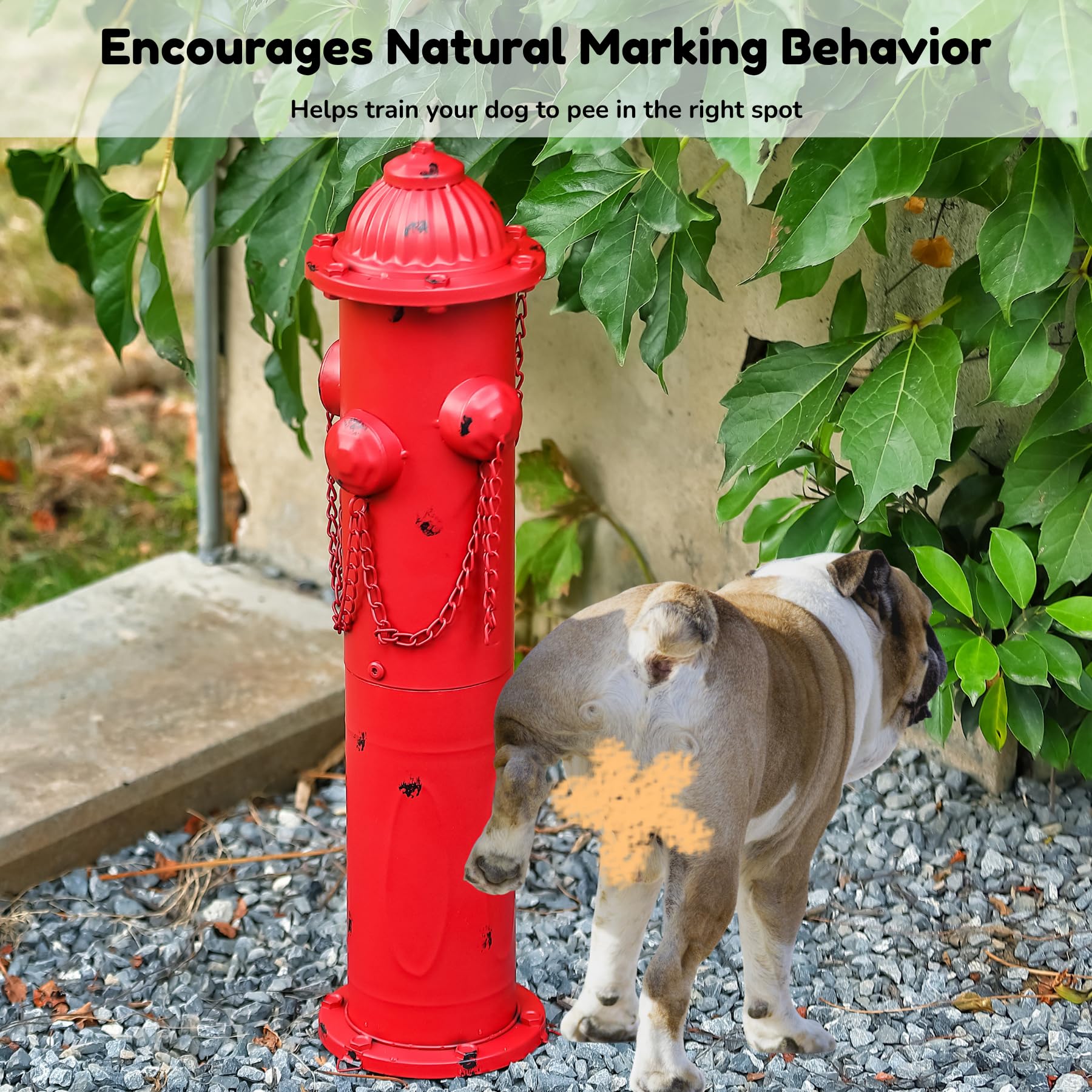 Classic red design doubles as retro garden decor.