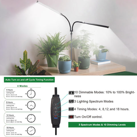 CalKoo grow light triangle base provides stable setup