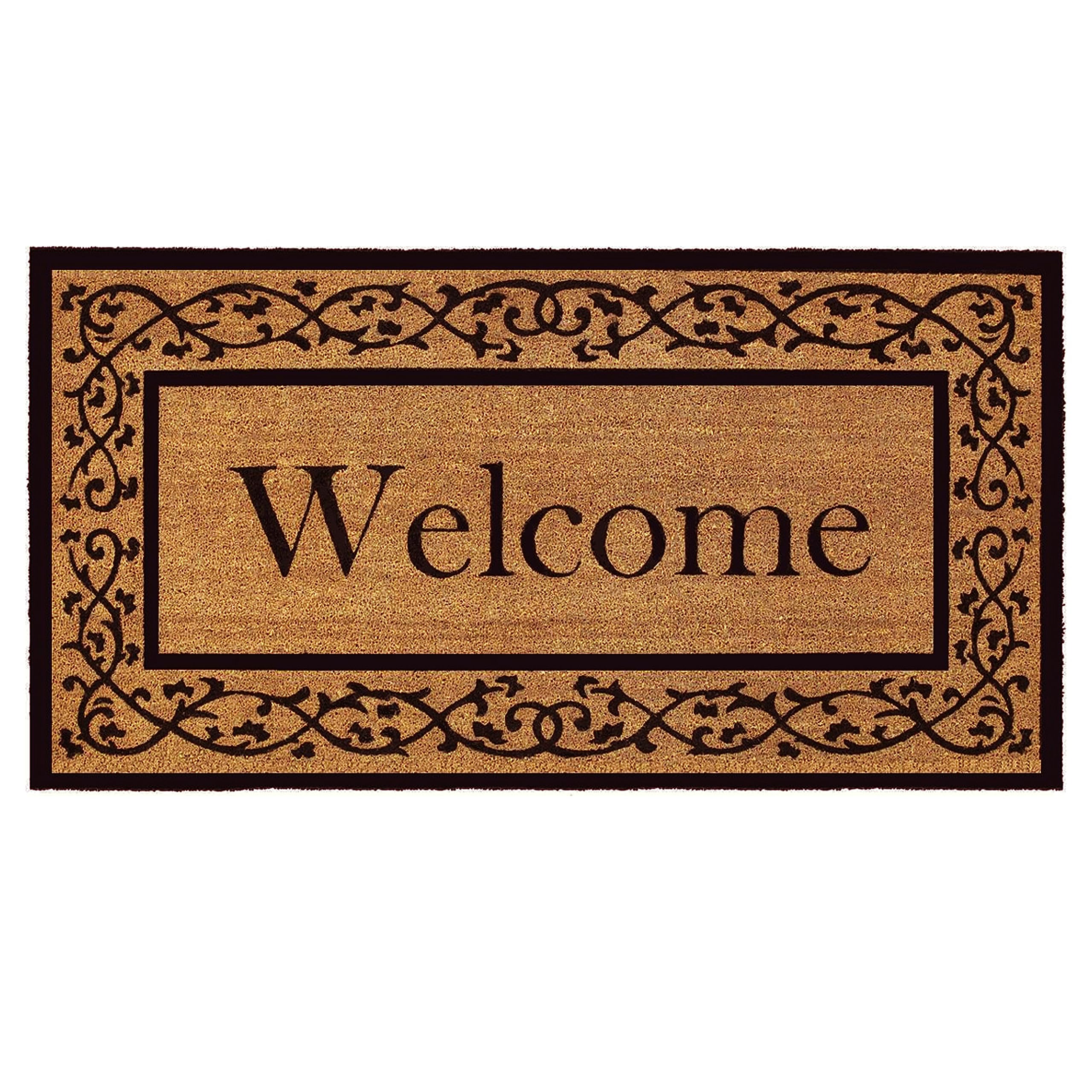 Calloway Mills Abbington doormat demonstrating coir texture for dirt scraping