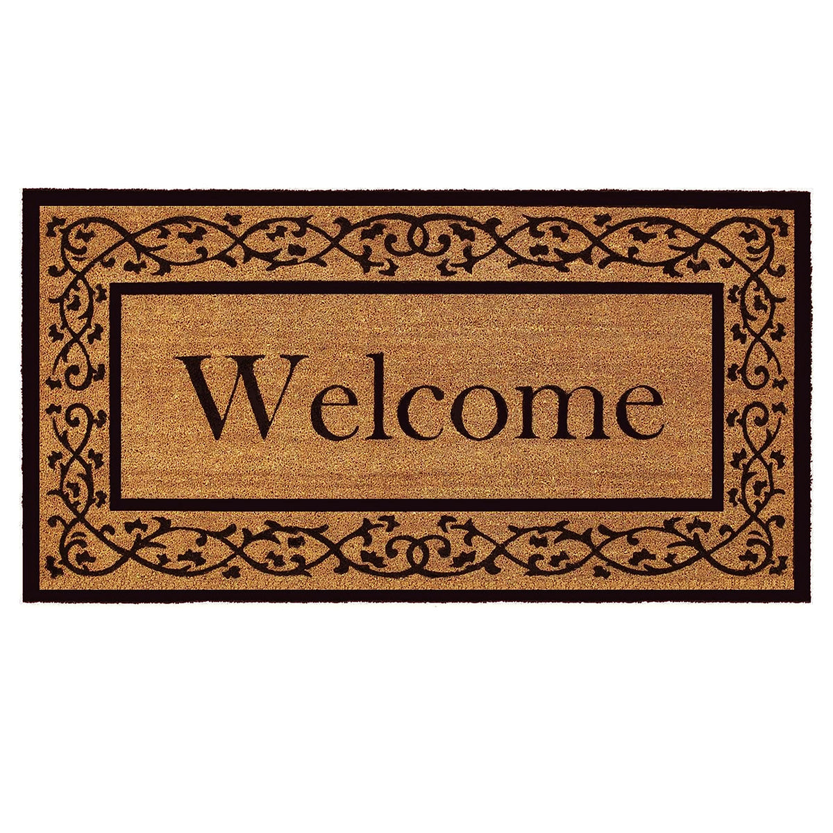 Calloway Mills Abbington doormat demonstrating coir texture for dirt scraping