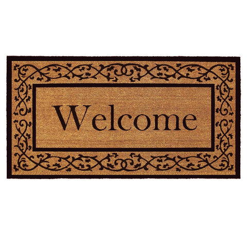Calloway Mills Abbington doormat demonstrating coir texture for dirt scraping