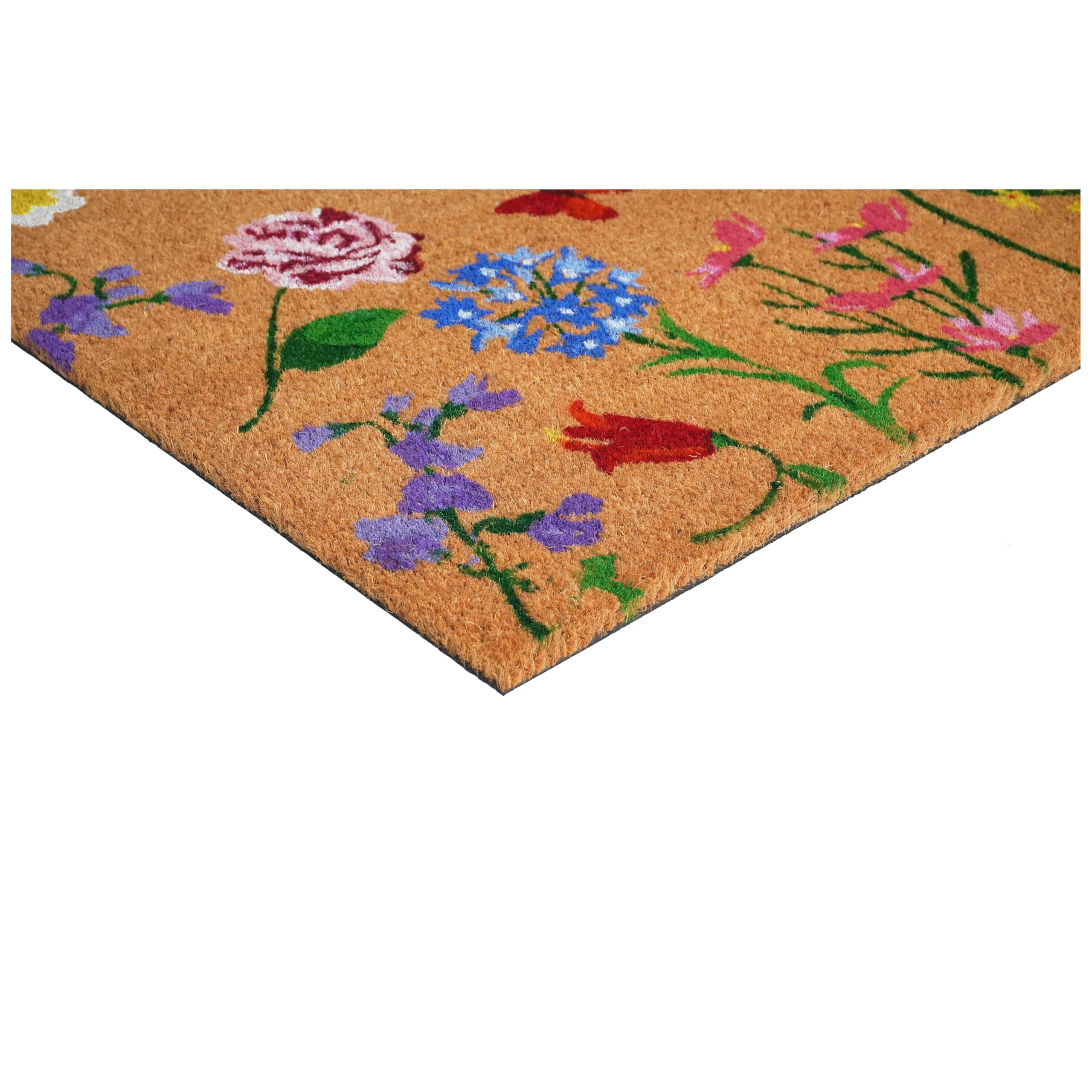 Calloway Mills Butterfly Garden Doormat suitable for indoor and outdoor use.
