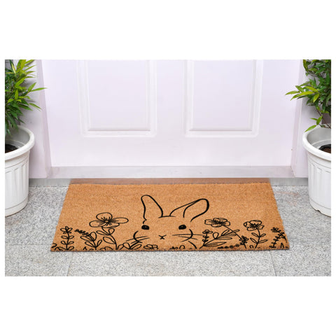 Calloway Mills coir fiber texture highlights durable scrapes and dirt removal.