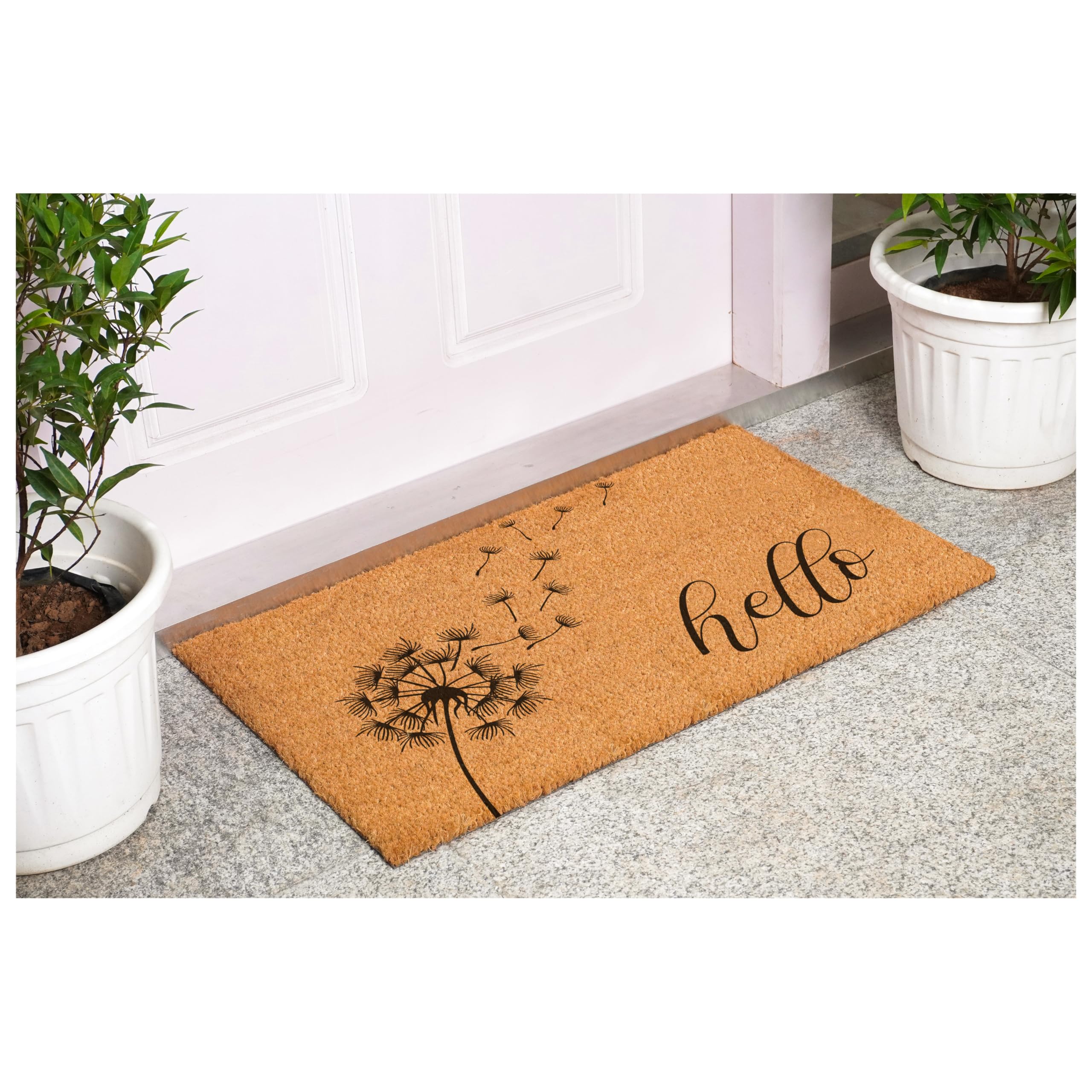 Dandelion Doormat close-up of coir texture highlighting durability and cleaning action