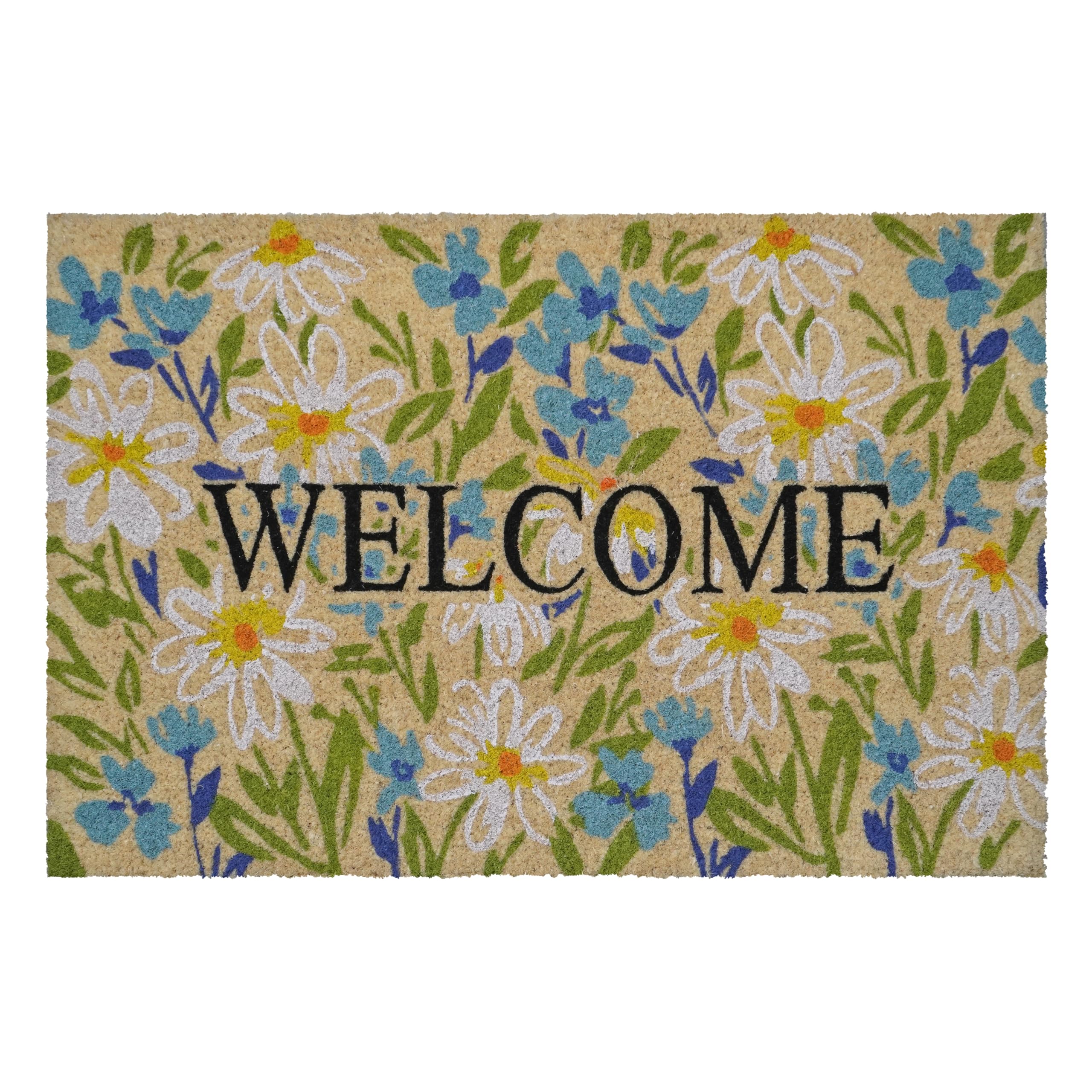 Calloway Mills Field of Daisy Doormat with daisies adds curb appeal and welcome feel