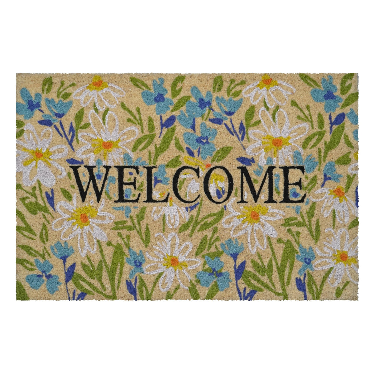 Calloway Mills Field of Daisy Doormat with daisies adds curb appeal and welcome feel