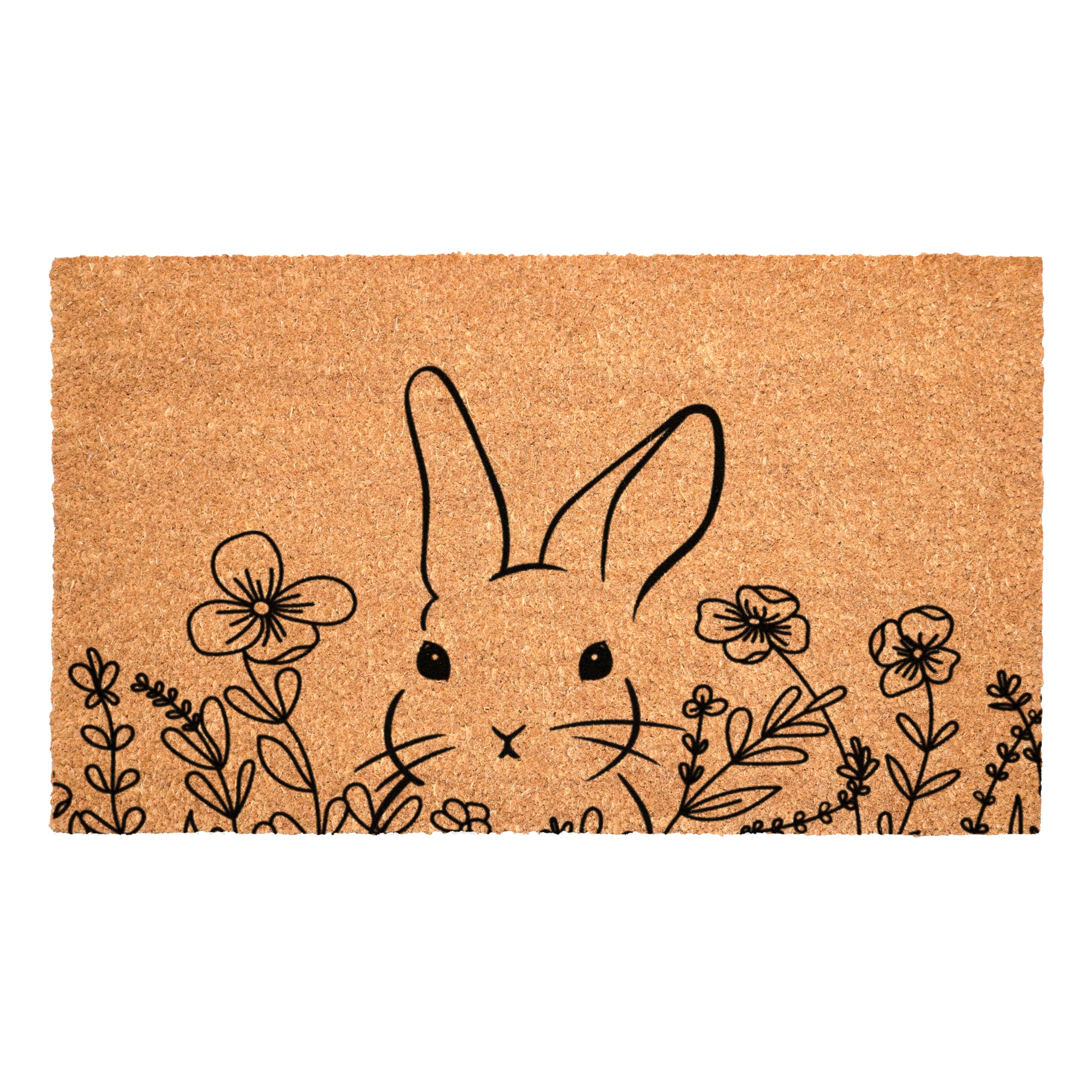 Calloway Mills Floral Bunny doormat—oversized coverage for wide entryways.