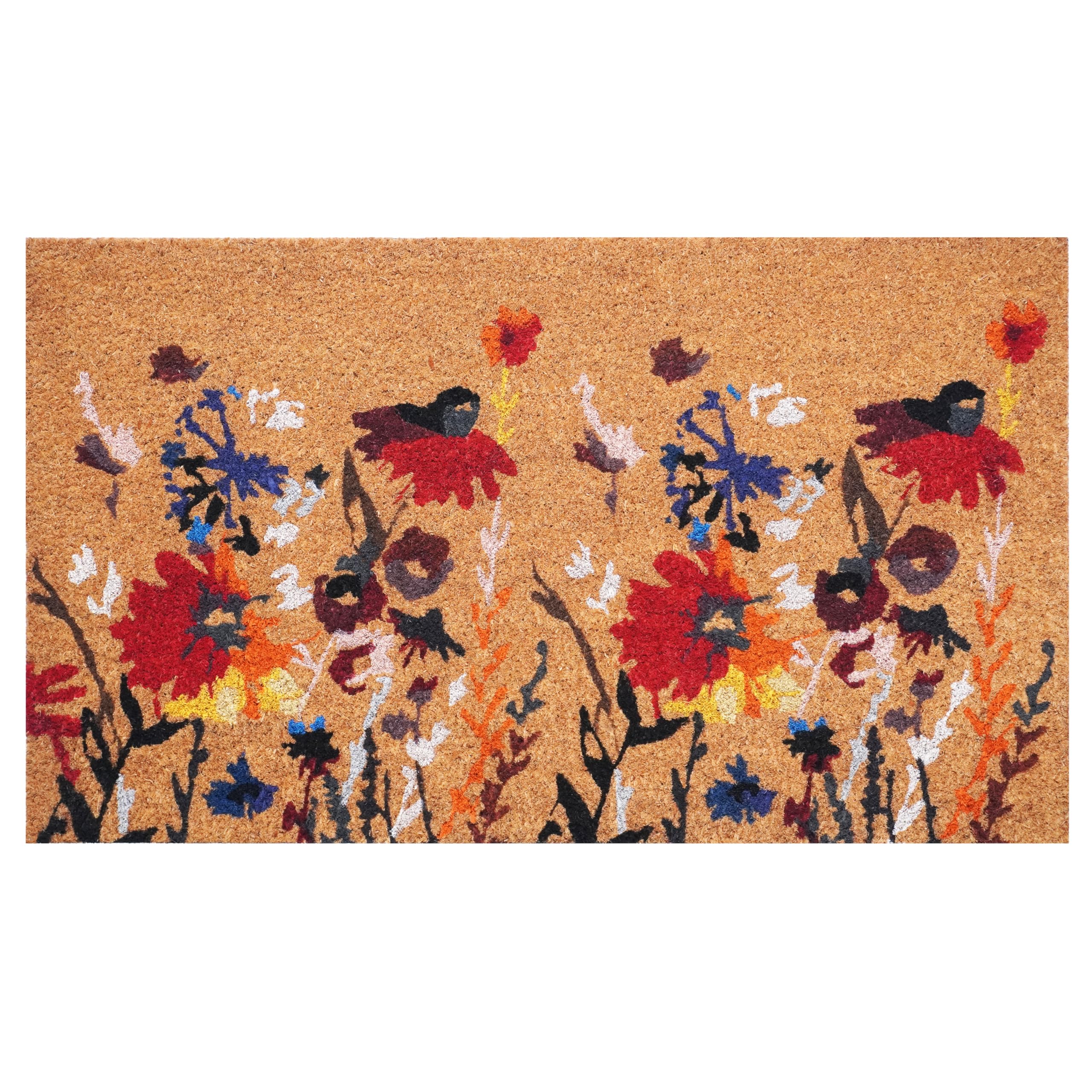 Calloway Mills floral doormat coir scraper for clean entryways.