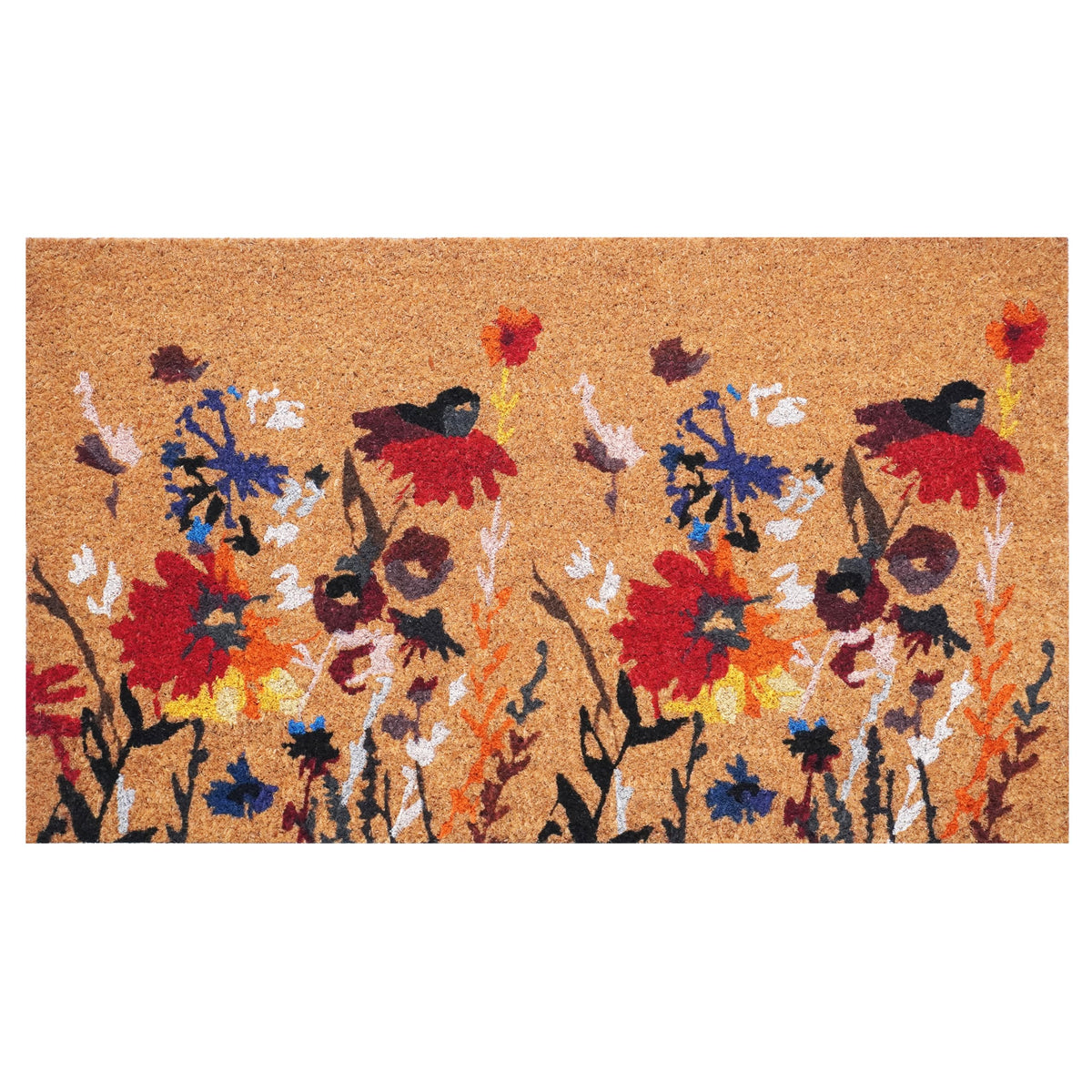 Calloway Mills floral doormat coir scraper for clean entryways.