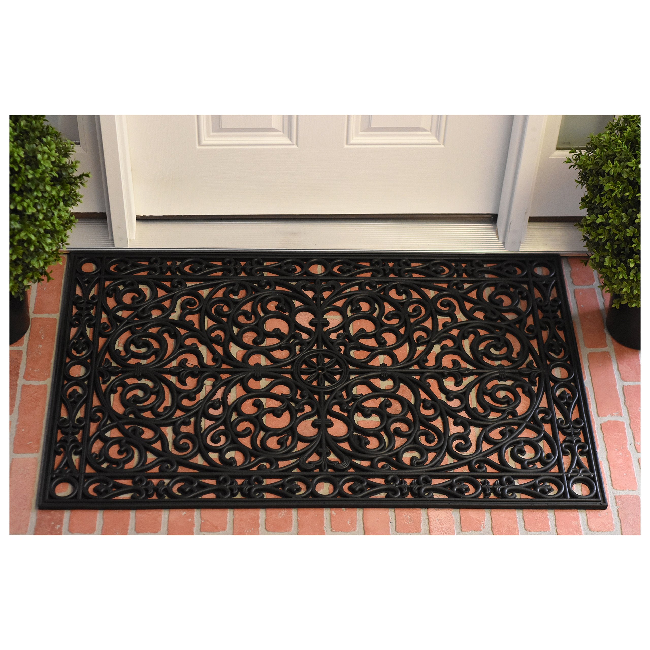 Calloway Mills Gatsby rubber doormat close-up showing heavy-duty texture for dirt control.