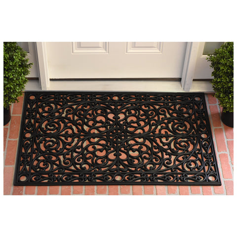 Calloway Mills Gatsby rubber doormat close-up showing heavy-duty texture for dirt control.
