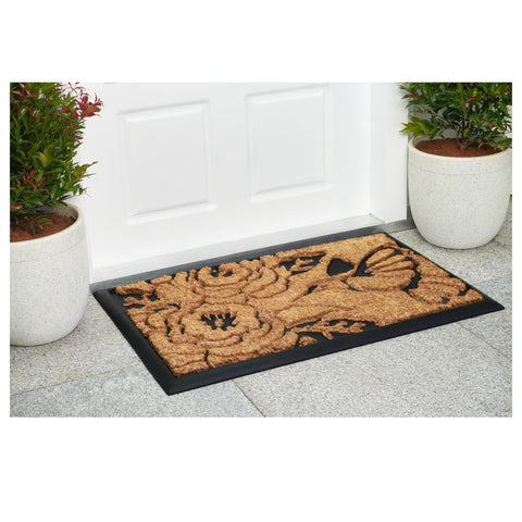 Calloway Mills Hummingbird Haven doormat rubber edge adds weight and elegant look.