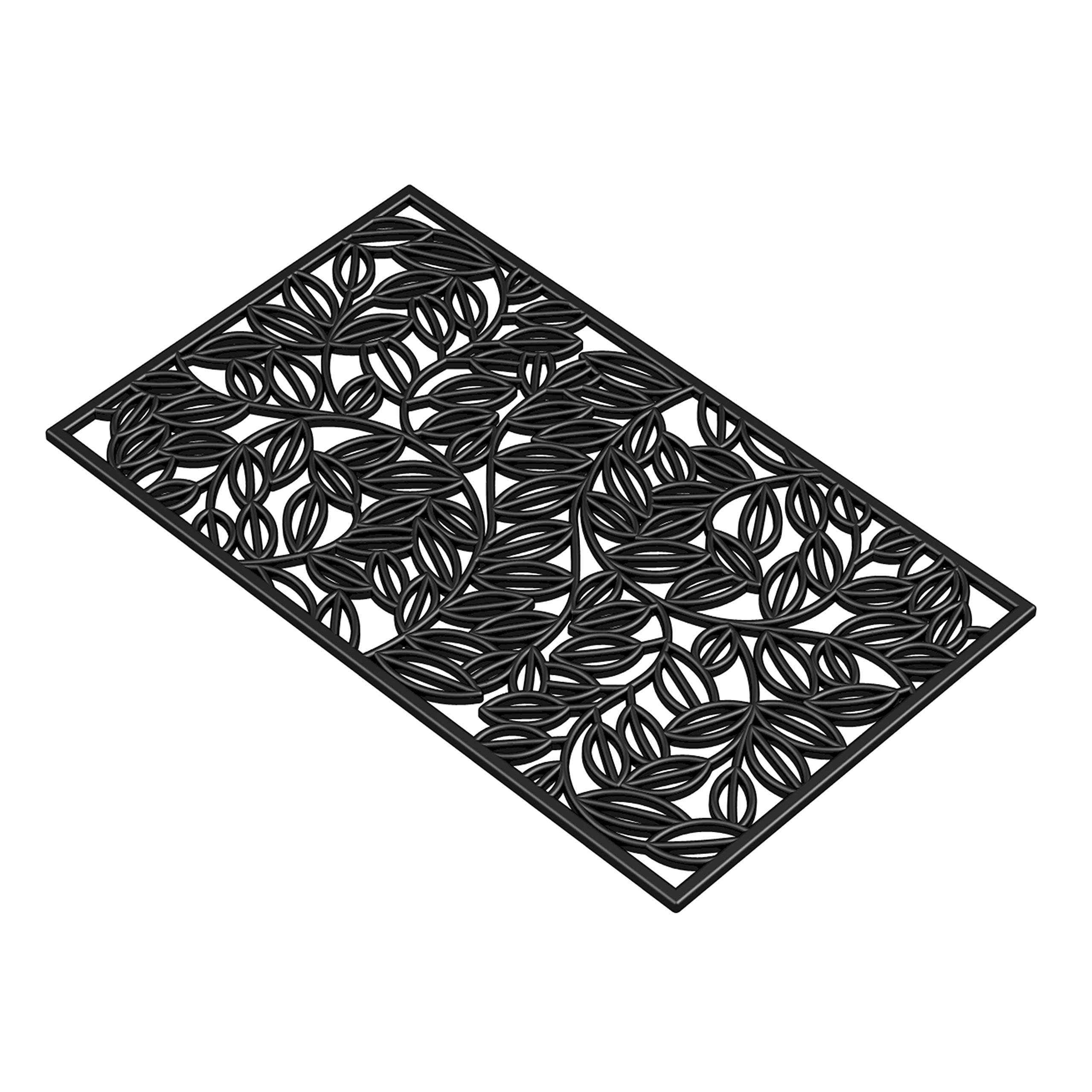 Calloway Mills Lilac Vine rubber doormat outdoors, all-weather performance.