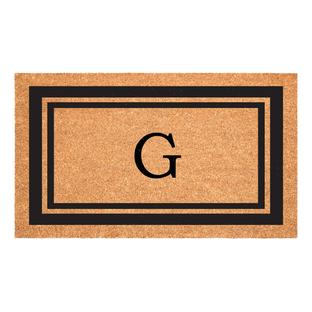 Calloway Mills monogram doormat featuring G initial with bold border for a personalized entry.