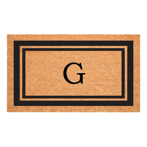Calloway Mills monogram doormat featuring G initial with bold border for a personalized entry.