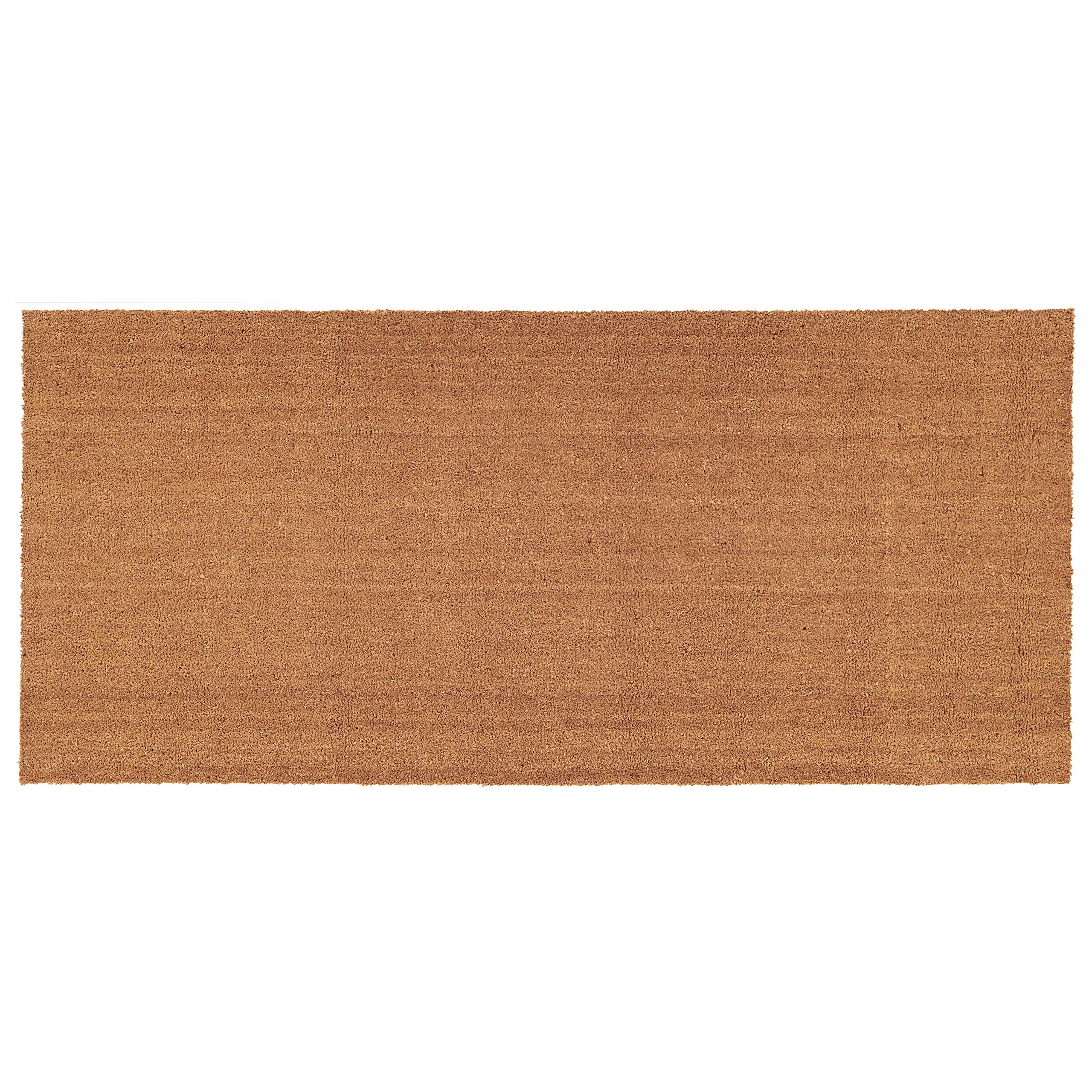 Calloway Mills natural coir doormat 24x48 inches scrapes dirt from footwear