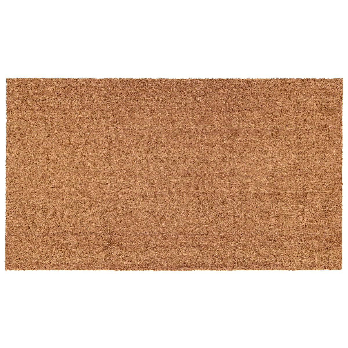 Calloway Mills natural coir doormat front view shows dense fibers for dirt scraping