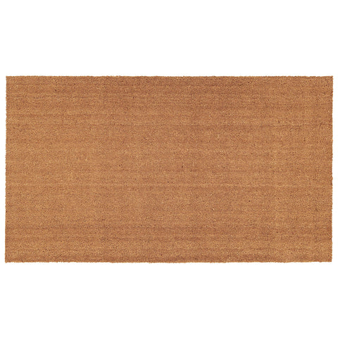 Calloway Mills natural coir doormat front view shows dense fibers for dirt scraping