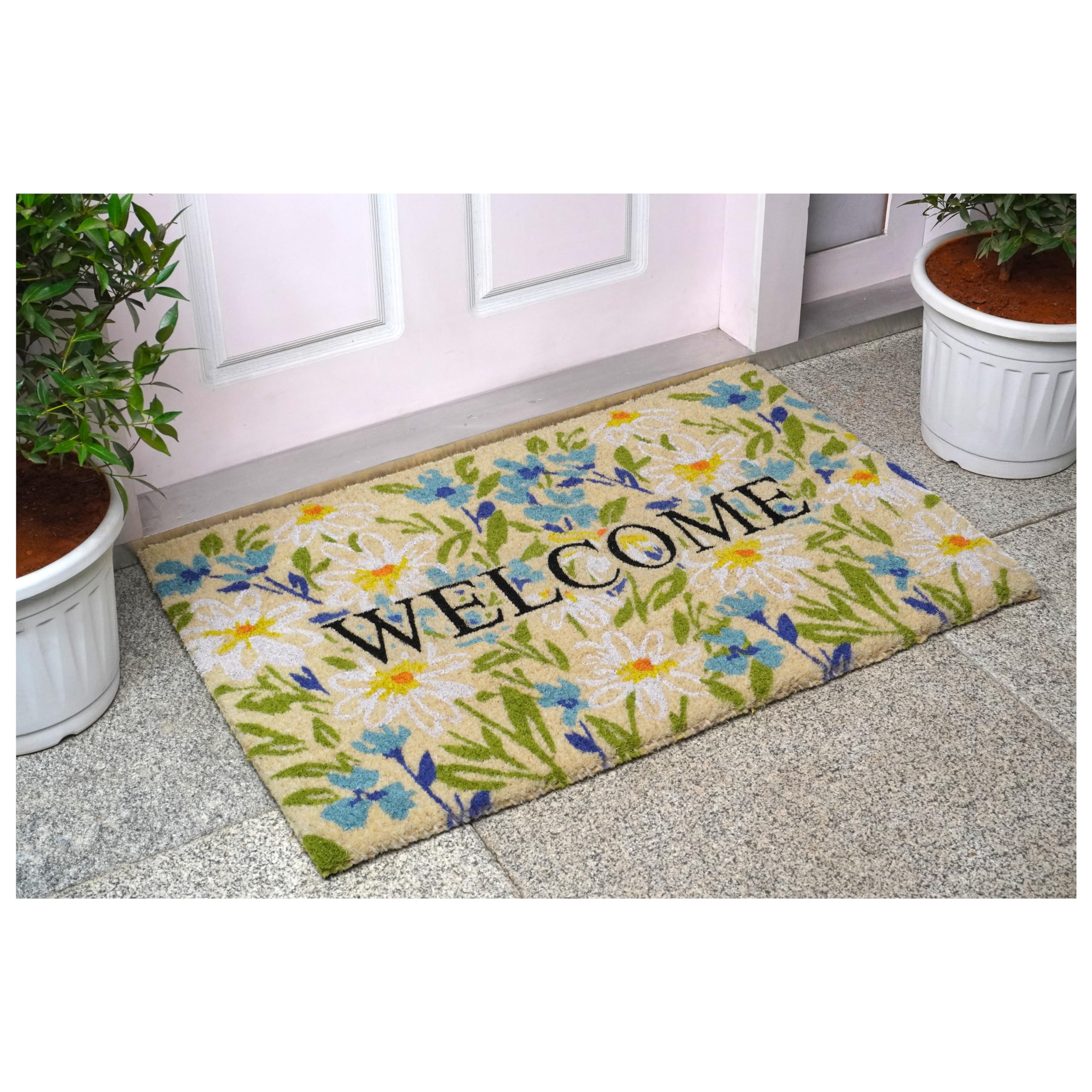 Calloway Mills natural coir entrance mat renewable fiber resists moisture and wear