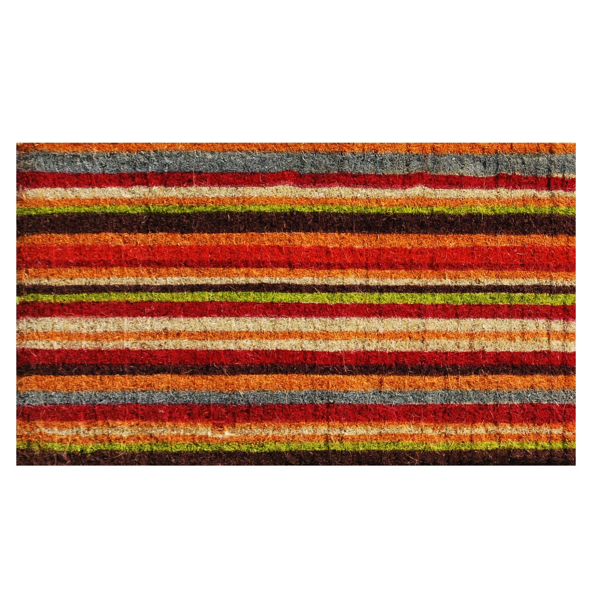 Calloway Mills Palisades Stripe Doormat 24x36 traps dirt at busy entrances.