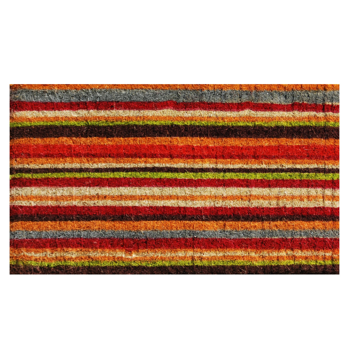 Calloway Mills Palisades Stripe Doormat 24x36 traps dirt at busy entrances.