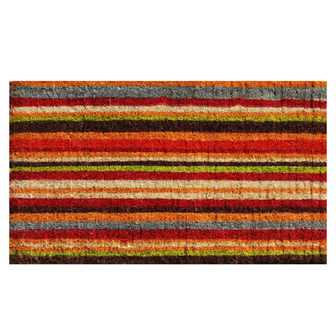 Calloway Mills Palisades Stripe Doormat 24x36 traps dirt at busy entrances.