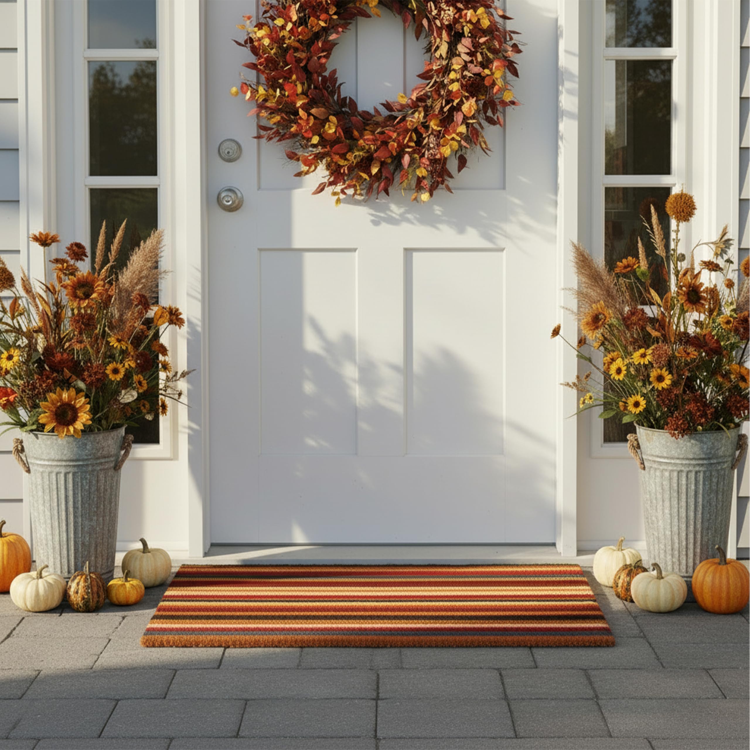 Calloway Mills Palisades Stripe Doormat oversized coverage shields entry floors.