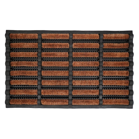 Calloway Mills snow and mud scraper doormat front view showing rugged rubber build and low profile