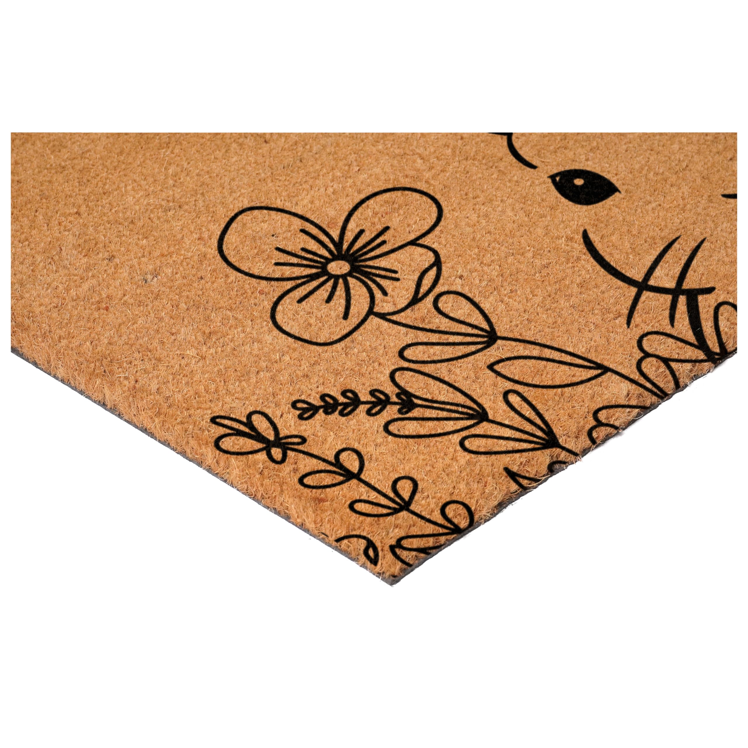 Calloway Mills doormat at entryway protects floors from dirt and moisture.