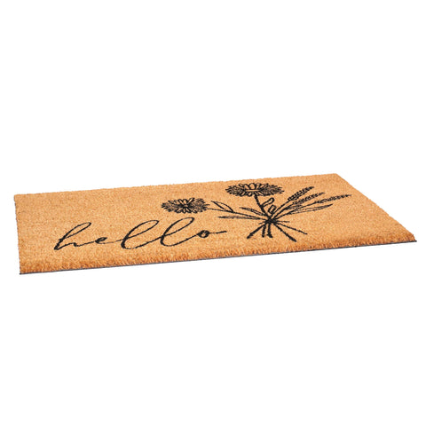Calloway Mills Wildflower Bouquet Doormat 17 by 29 inches fits wide entryways.