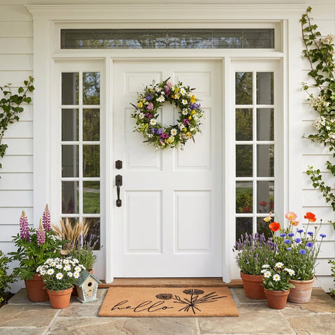 Calloway Mills Wildflower Bouquet Doormat ideal for scraping dirt at the doorstep