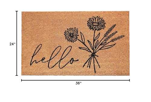 Calloway Mills Wildflower Bouquet Doormat with vinyl back demonstrates stability at the threshold