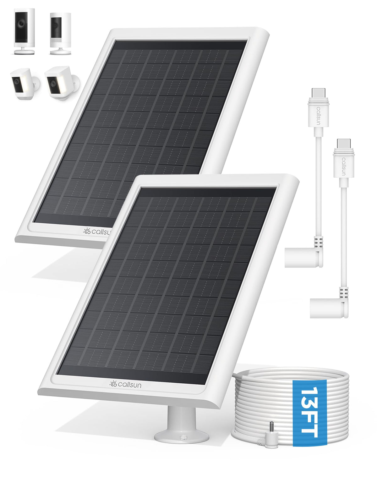 Callsun 6W solar panel for Ring Stick Up Cam Battery powers outdoor surveillance