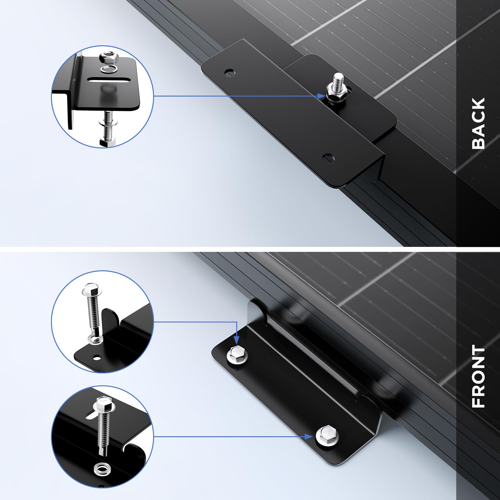 Callsun aluminum alloy brackets offer durable, lightweight mounting for outdoors.